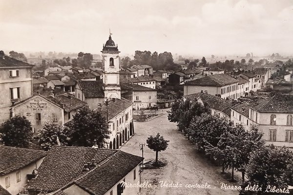 Cartolina - Mirabello Monferrato - Veduta centrale - Piazza della …