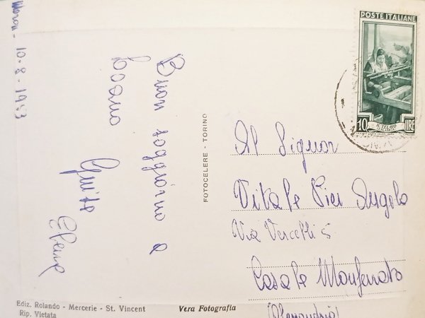 Cartolina - Saint Vincent - Chiesa di Moron - La …