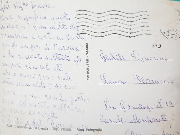 Cartolina - Barletta - Piazza Castello - 1955