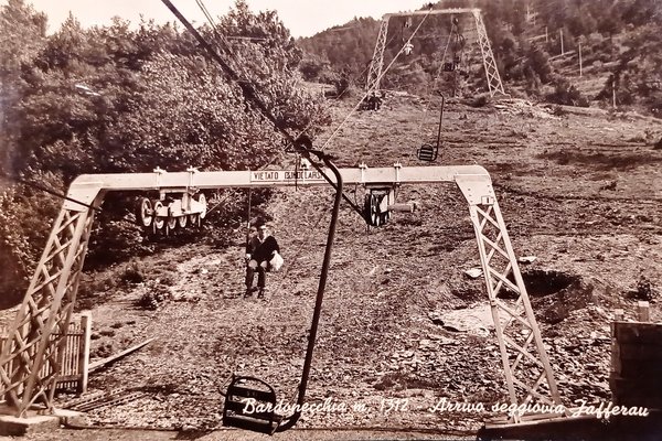 Cartolina - Bardonecchia - Arrivo seggiovia Jafferau - 1960 ca.