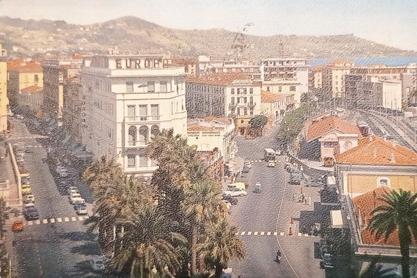 Cartolina - Sanremo - Corso Imperatrice e Piazza C. Battisti …