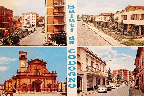 Cartolina - Saluti da Codogno - Vedute diverse - 1976