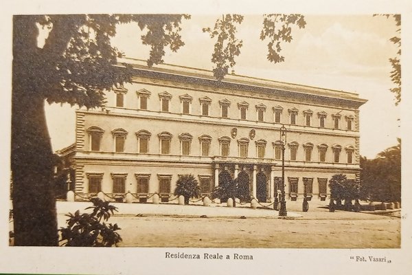 Cartolina - Residenza Reale a Roma - 1925
