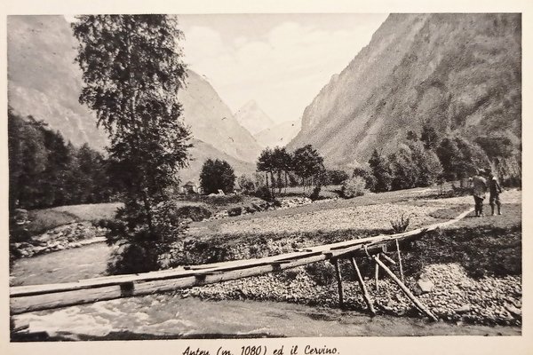 Cartolina - Antey ed Il Cervino - 1930 ca.