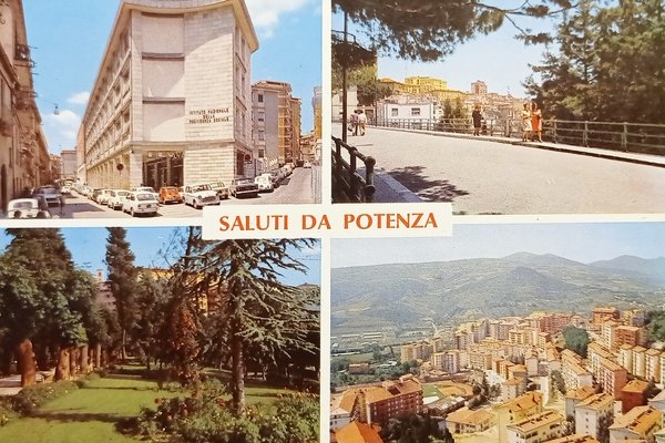 Cartolina - Saluti da Potenza - Vedute diverse - 1972