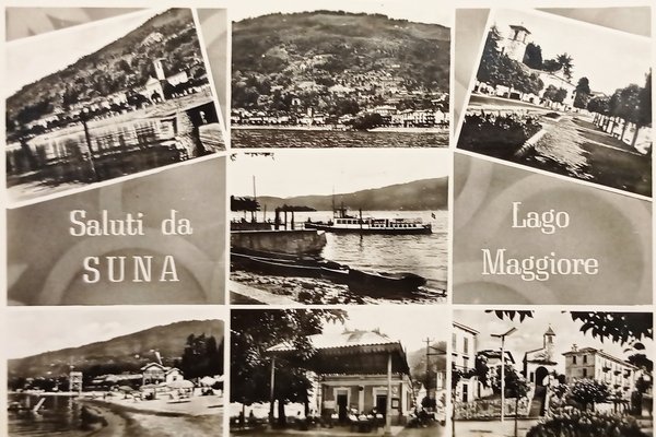 Cartolina - Saluti da Suna - Lago Maggiore - 1957