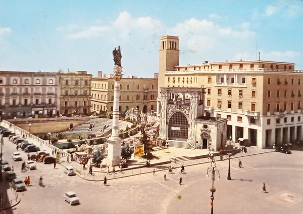 Cartolina - Lecce - Piazza S. Oronzo - 1965