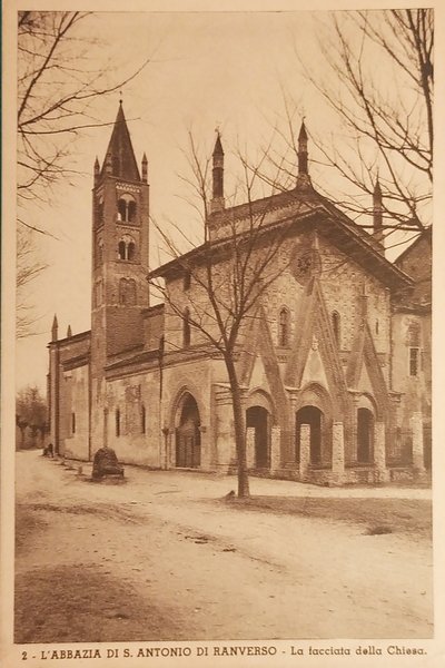 Cartolina L'Abbazia di S. Antonio di Ranverso - La facciata …