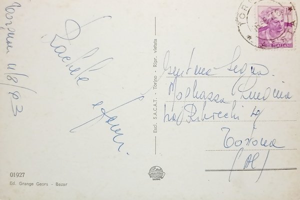 Cartolina - Torgnon ( Aosta ) - Panorama - 1963