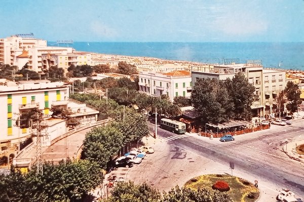 Cartolina - Rimini - Piazza Tripoli - 1965