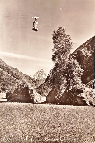 Cartolina - Il Cervino e la Funivia Buisson Chamois - …