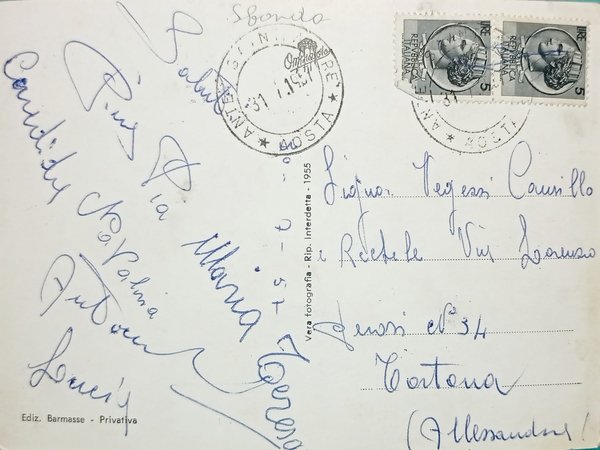 Cartolina - Il Cervino e la Funivia Buisson Chamois - …