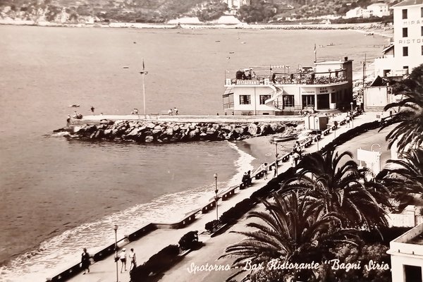 Cartolina - Spotorno - Bar Ristorante Bagni Sirio - 1958
