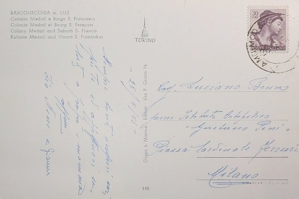 Cartolina - Bardonecchia - Colonia Medail e Borgo S. Francesco …