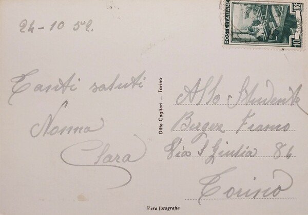 Cartolina - Fossano - Il Castello visto dalla Stazione - …