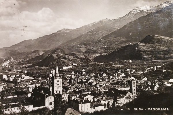 Cartolina - Susa - Panorama - 1949