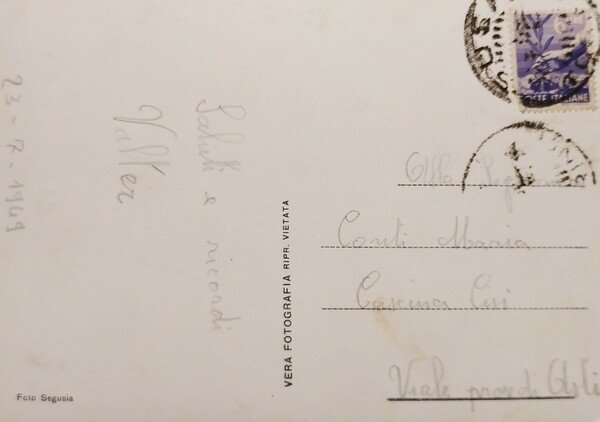 Cartolina - Susa - Panorama - 1949