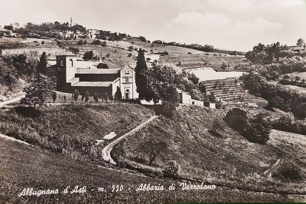 Cartolina - Albugnano d'Asti - Abbazia di Vezzolano - 1964