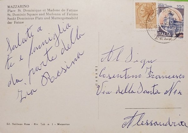 Cartolina - Mazzarino - Piazza S. Domenico e Madonnina di …