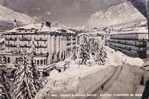 Cartolina - Grandi Alberghi Savoia - Cortina d'Ampezzo - 1958