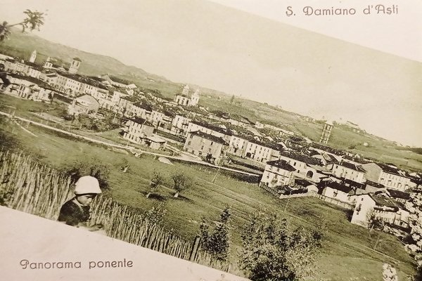 Cartolina - S. Damiano d'Asti - Panorama Ponente - 1940 …