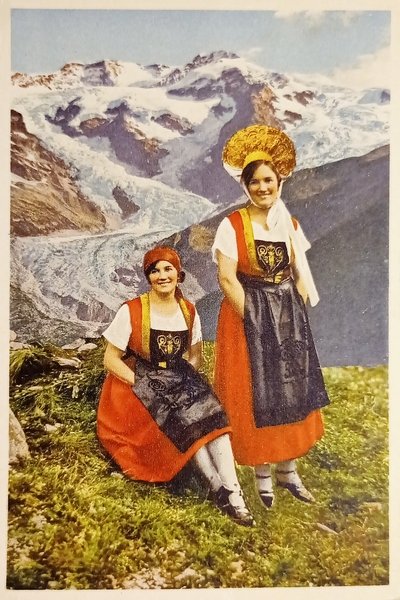 Cartolina - Gressoney - Costume della Valle - 1930 ca.