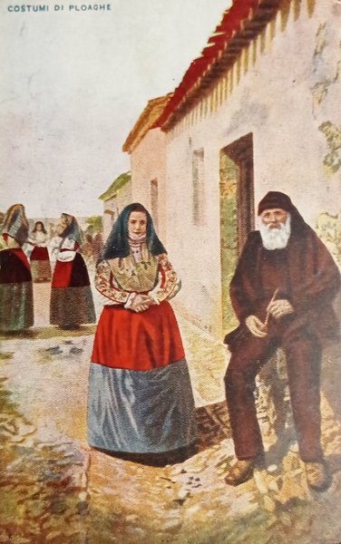 Cartolina - Costumi di Ploaghe ( Sassari ) - 1912