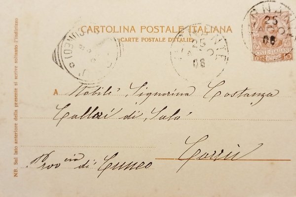 Cartolina - Un Saluto dal Castello di Vernante ( Cuneo …