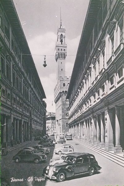 Cartolina - Firenze - Gli Uffizi - 1956
