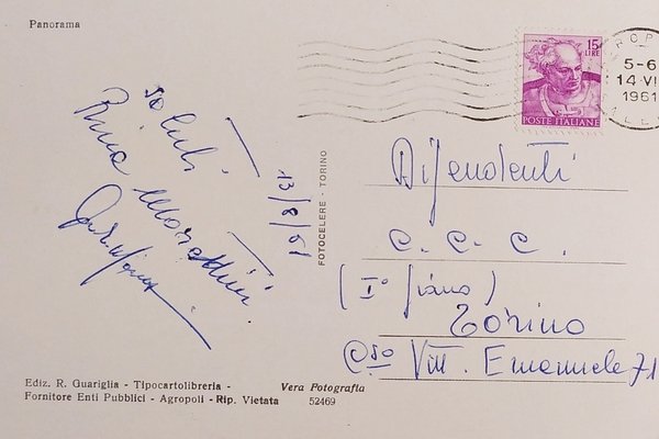 Cartolina - Agropoli ( Salerno ) - Panorama - 1961