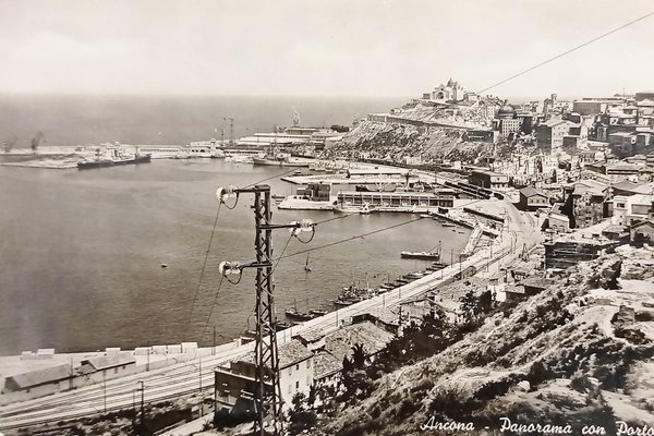 Cartolina - Ancona - Panorama con Porto - 1951