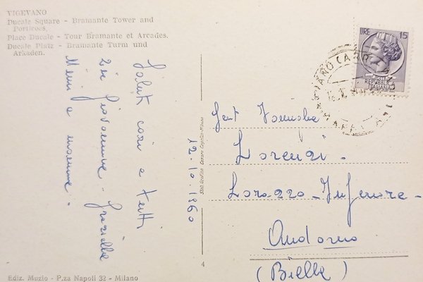 Cartolina - Vigevano - Piazza Ducale - Torre Bramante e …