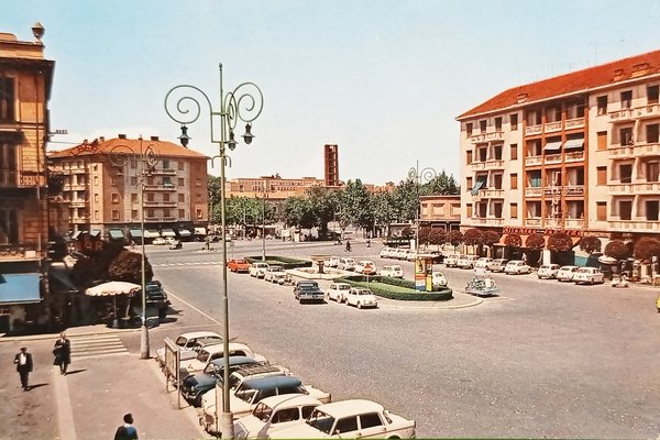 Cartolina - Asti - Piazza Stazione - 1970 ca.