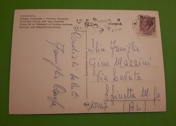 Cartolina - Perugia - Palazzo Comunale e Fontana Maggiore - …