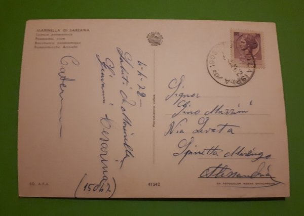 Cartolina - Marinella di Sarzana - Scorcio panoramico - 1972