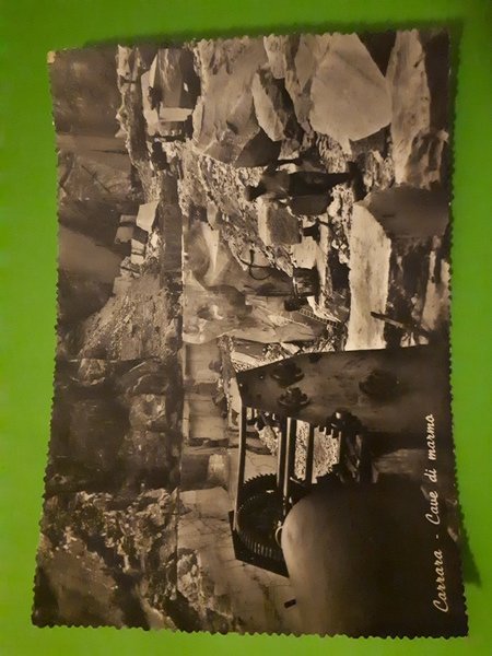 Cartolina - Carrara - Cave di marmo - 1957