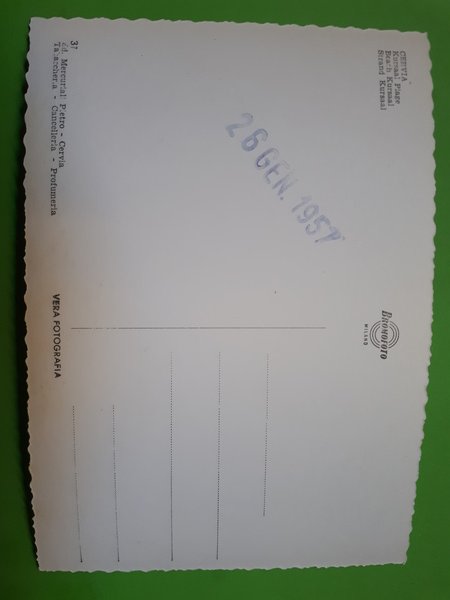 Cartolina - Cervia - Kursaal - Spiaggia - 1957