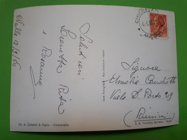 Cartolina - Chiaravalle - Viale della Vittoria - 1956