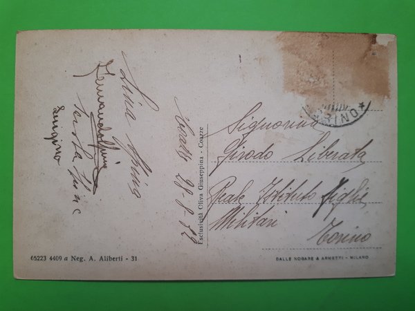 Cartolina - Coazze - Panorama generale - 1932