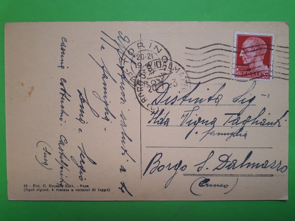 Cartolina - Valle di Susa - Meana - Borgata Corbolei …