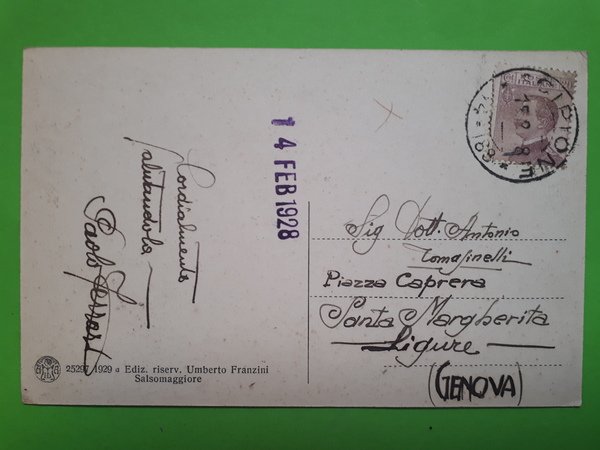 Cartolina - Salsomaggiore - Pareo - 1928