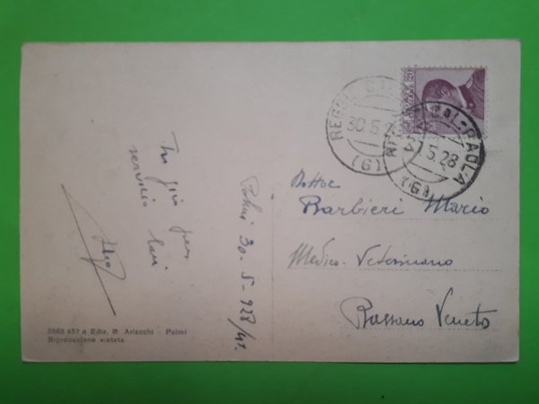 Cartolina - Palmi - Panorama visto dal Tracciolino - 1928