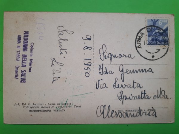 Cartolina - Bussana - S.Remo - Istituto Elioterapico Vittorio Emanuele …