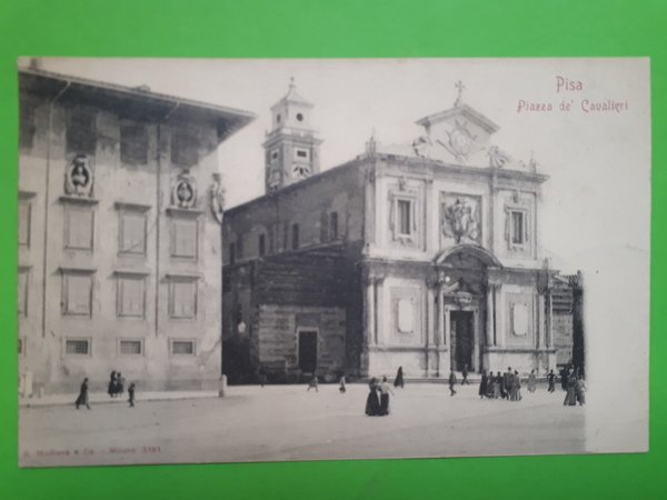 Cartolina - Pisa - Piazza de' Cavalieri - 1902