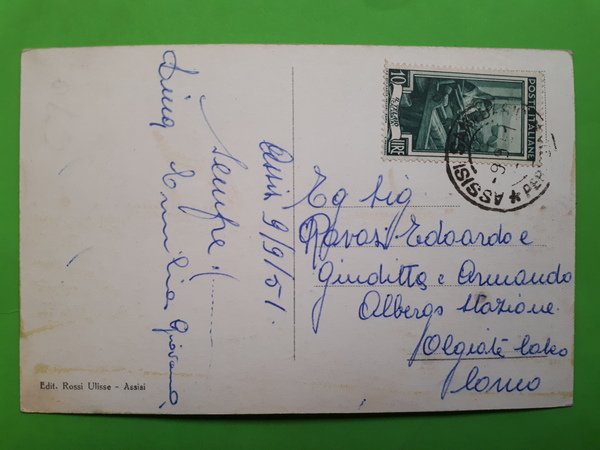 Cartolina - Assisi - Ponte S. Croce - 1951