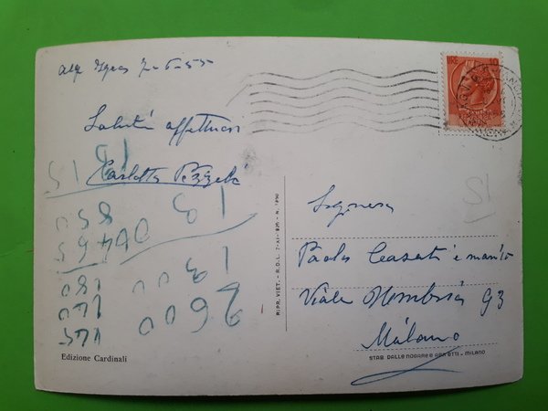 Cartolina - Chianciano - Ingresso al paese - 1955