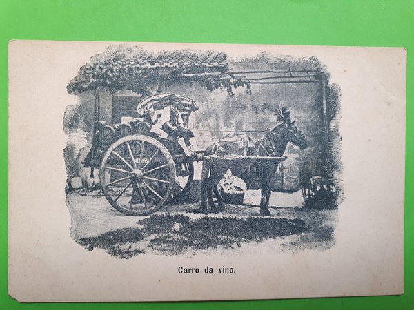 Cartolina - Carro da vino - 1900 ca.