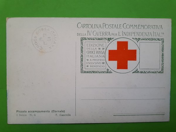 Cartolina - Croce Rossa Italiana - Piccolo accampamento (Cornale) - …