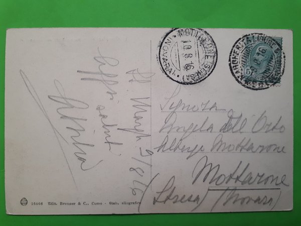 Cartolina - S.Margherita - Antico forte del Cappuccini - 1916