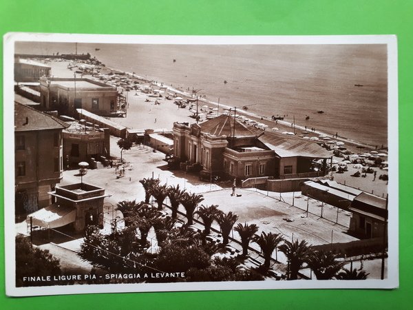 Cartolina - Finale Ligure Pia - Spiaggia e Levante - …